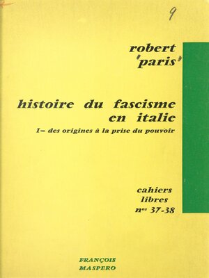 cover image of Histoire du fascisme en Italie (1)